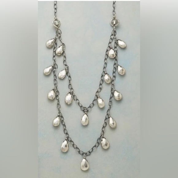 NWT Sundance Catalog Pyrite Frozen Fire Necklace - Picture 1 of 6